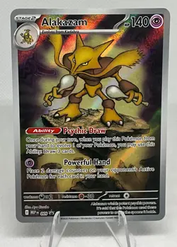 2025 Pokemon Alakazam 009 TCG Mega Evolution ETB Black Star Promo Card Holo - Image 1