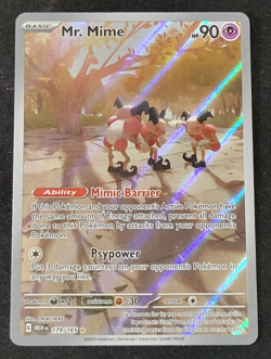 Pokemon Mr. Mime Illustration Rare 179/165 151 Scarlet & Violet Full Art - Image 1