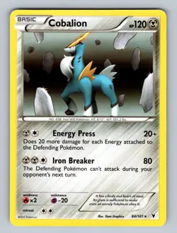 Cobalion 84/101 (Battle Arena Deck) 084/101 Rare Deck Exclusives NM Pokemon TCG - Image 1