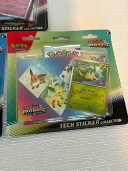 Pokemon Prismatic Evolutions Tech Sticker Collection Set of 3 - Factory Sealed - Image 4