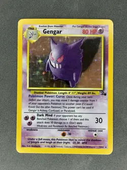 Pokemon Fossil Gengar 5/62 Holo Rare Unlimited English 1999 LP/MP - Image 1