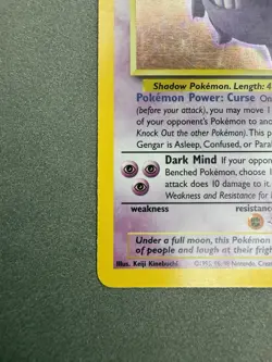 Pokemon Fossil Gengar 5/62 Holo Rare Unlimited English 1999 LP/MP - Image 4