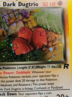 Dark Dugtrio 6/82 Holo Rare 1st Edition Team Rocket Swirl NM Pokemon - Image 5