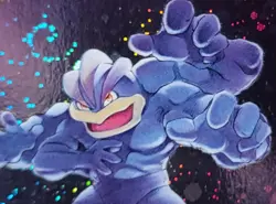 Pokemon Dark Machamp Team Rocket 1st Edition Holo Rare 10/82 Holo Swirl - Image 2