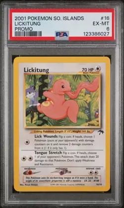 PSA 6 EX-MT Lickitung Southern Islands Promo Pokemon Card 16/18 - Image 1
