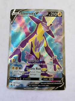 Toxtricity V 182/192 Holo Rare Ultra Rebel Clash 2020 Pokemon NM - Image 1