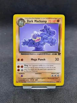 Team Rocket Dark Machamp 27/82 Non Holo Rare Pokemon Card WOTC LP-NM - Image 1