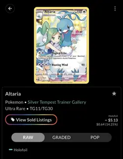 Altaria TG11/TG30 Rare Holo SWSH12: Silver Tempest Trainer Gallery NM Pokemon - Image 2