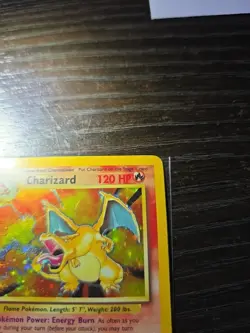 Pokemon Base Set Charizard Holo Card 4/102 - Image 2