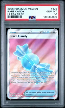2025 POKEMON MEG EN-MEGA EVOLUTION ULTRA RARE #175 RARE CANDY PSA 10 - Image 1
