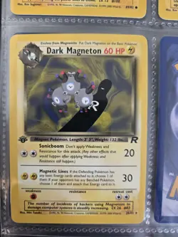 Pokemon Dark Magneton 28/82 Team Rocket 1st Edition Nintendo 60 HP Rare English - Image 1