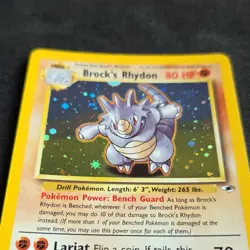 Pokemon Brock's Rhydon 2/132 Rare Holo Gym Challenge Wizards NM - Image 2