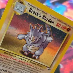 Pokemon Brock's Rhydon 2/132 Rare Holo Gym Challenge Wizards NM - Image 3
