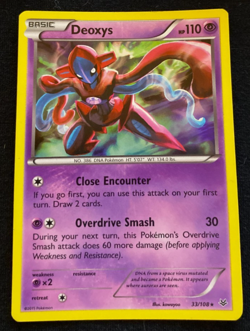 2015 Pokemon XY Roaring Skies 33/108 Deoxys Holo LP - Image 1