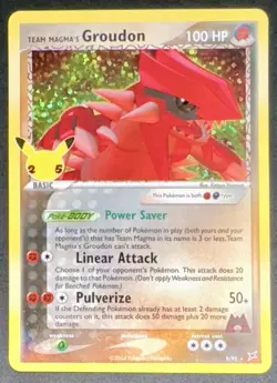 POKEMON GROUDON HOLO 9/95 25th ANNIVERSARY CELEBRATIONS ENGLISH NEAR MINT! - Image 1