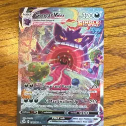 Pokemon Gengar VMAX Alternate Art Secret Rare Holo 271/264 Fusion Strike 320 HP - Image 1