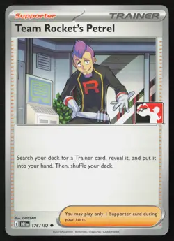 Pokemon Team Rocket's Petrel - 176/182 Prize Pack Series 8 Non-Holo Promo - NM - Image 1