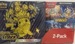 Pokemon Surging Sparks ETB & Booster Bundle Costco 2-Pack. Factory Sealed - Image 1