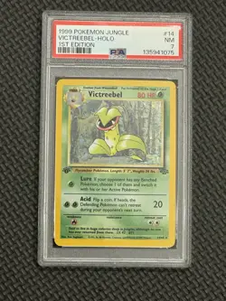 1999 Pokemon Jungle Holo Rare Victreebel First Edition 14/64 PSA 7 - Image 1