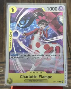 One Piece TCG Memorial Collection Rare Foil Charlotte Flampe EB01-056 - Image 1