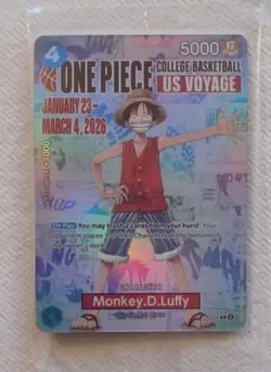 One Piece Monkey.D.Luffy US Voyage College Basketball Promo Card (Sealed) - Image 1