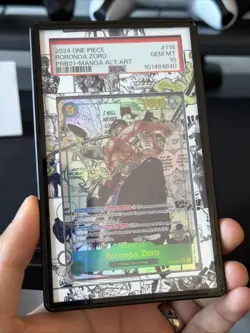 Roronoa Zoro Manga Alt Art PSA10 PRB-01 One Piece English + Guard Case! - Image 3