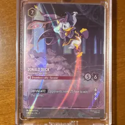 Disney Donald Duck-Flustered Sorcerer Enchanted Lorcana TCG Card 209/204 English - Image 1