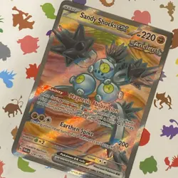 Pokemon TCG Sandy Shocks EX 228/182 Sv04: Paradox Rift Holo Card - Image 1