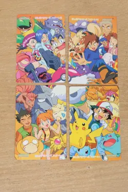 Pokemon CARDDASS Pocket Monsters Anime Card 191 192 193 194 Bandai 1999 Japan - Image 1