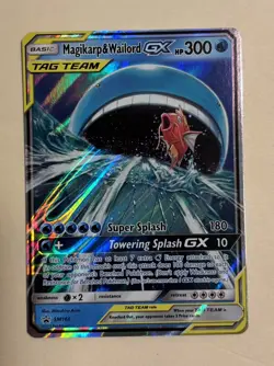 Magikarp & Wailord GX SM166 Sm Promo Pokemon Card TCG - Image 1