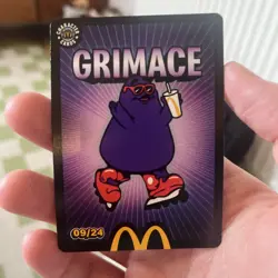 Grimace 09/24 Mcdonalds Trading Cards 2026 UnRedeemed trading card - free drink - Image 1