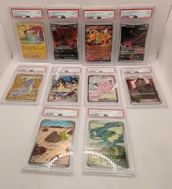 Lot of 10 Graded Pokemon Card Assortment - Image 1