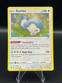 (NM) Snorlax 131/185 Reverse Holo Vivid Voltage Pokemon TCG Card 317b-28 - Image 1
