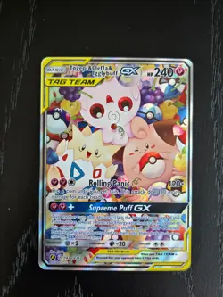 Togepi & Cleffa & Igglybuff GX 143A/236 SM Tag Team Pokemon card TCG - Image 1