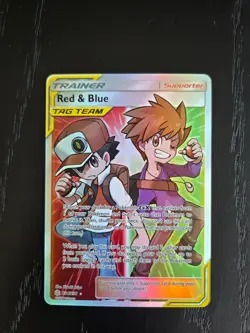 Red & Blue 234/236 SM Cosmic Eclipse Pokemon card TCG - Image 1
