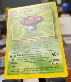 NM 🔥 Vileplume 31/64 Non Holo Jungle Set Rare Pokemon Card WOTC - Image 4