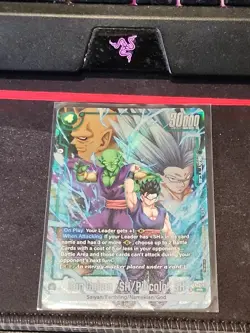 Dragonball Fusion World Card Game E-114 Gold Energy Marker And Gohan FRIENDSHIP - Image 1