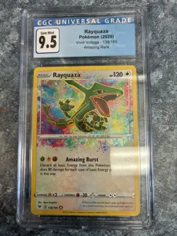 CGC 9.5 Rayquaza 138/185 Amazing Rare Vivid Voltafe Pokemon Card - Image 1