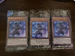 Yugioh BACKUP & IGNISTER LART-EN080 3 Card Playset Factory Sealed - Image 1