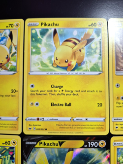 9 Pikachu Pokemon Cards Lot - 2017 - 2024 Burning Shadows Hidden Fates Evolving - Image 4