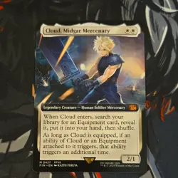 Magic: The Gathering Cloud, Midgar Mercenary Extended Art Final Fantasy Rare - Image 1