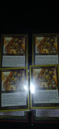 Mtg X4 Gold Border Powder Keg Playset Lp All 4 - Image 1