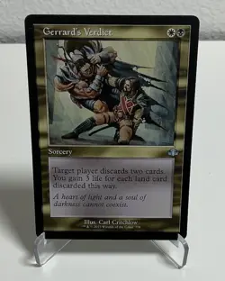 MTG Gerrard's Verdict - Retro Frame NM-Mint Dominaria Remastered - Image 1