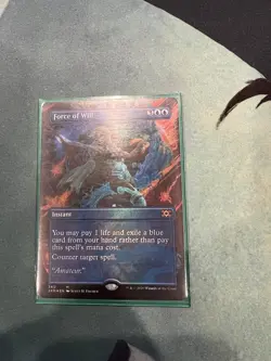 Force Of Will Borderless Foil Double Masters Magic the Gathering MTG NM - Image 1