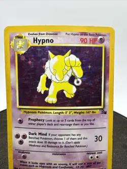 Hypno 8/62 Holo Rare Fossil Pokemon Card - Image 2