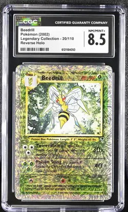 CGC 8.5 Beedrill 2002 Legendary Collection 20/110 Reverse Holo Pokemon Card - Image 1