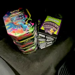 Pokemon TCG ex Booster Box & Tin Lot Charizard Collectible Sealed - Image 1