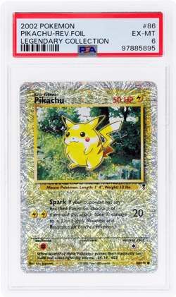 2002 Pokemon Legendary Collection Pikachu Reverse Holo #86 PSA 6 - Image 1
