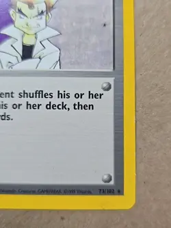 Pokemon Imposter Professor Oak 73/102 Base Set 1999 Original TCG Trainer Card - Image 4