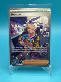 Pokemon TCG Surging Sparks Drayton Full Art Trainer Card 244/191 - Image 1